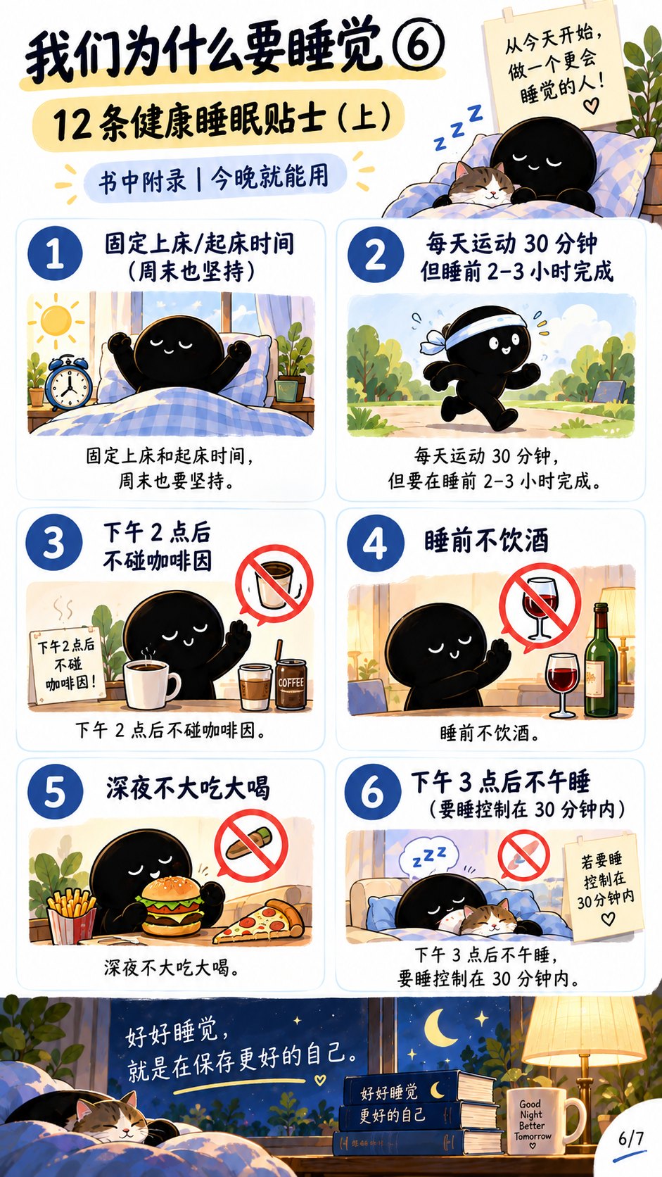 知识卡 3:12 条健康睡眠贴士(上)